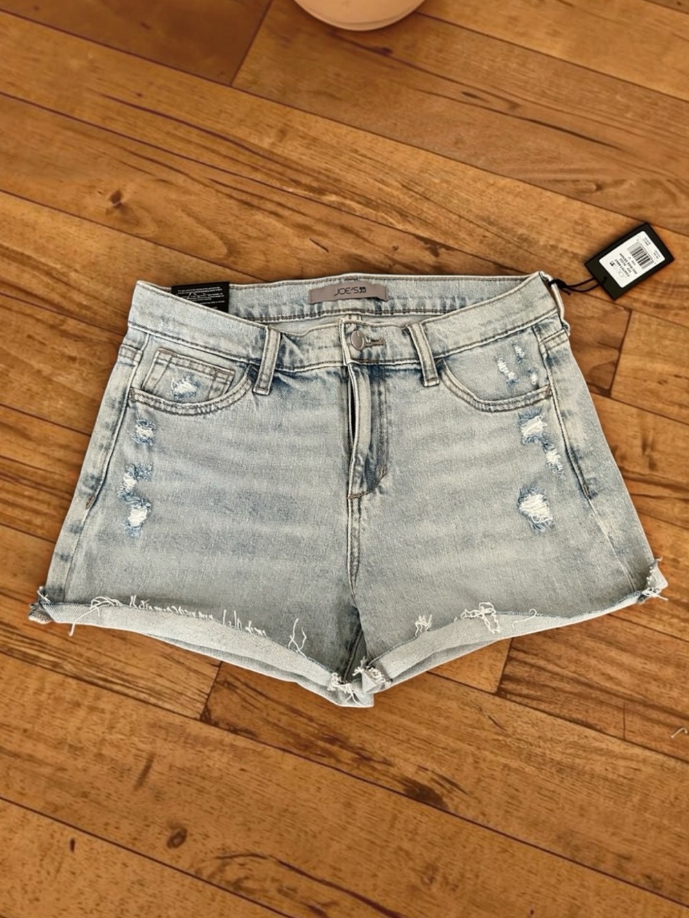 Joe’s Jeans Mid Rise Distressed Cutoff Denim Shorts Size 27 NWT